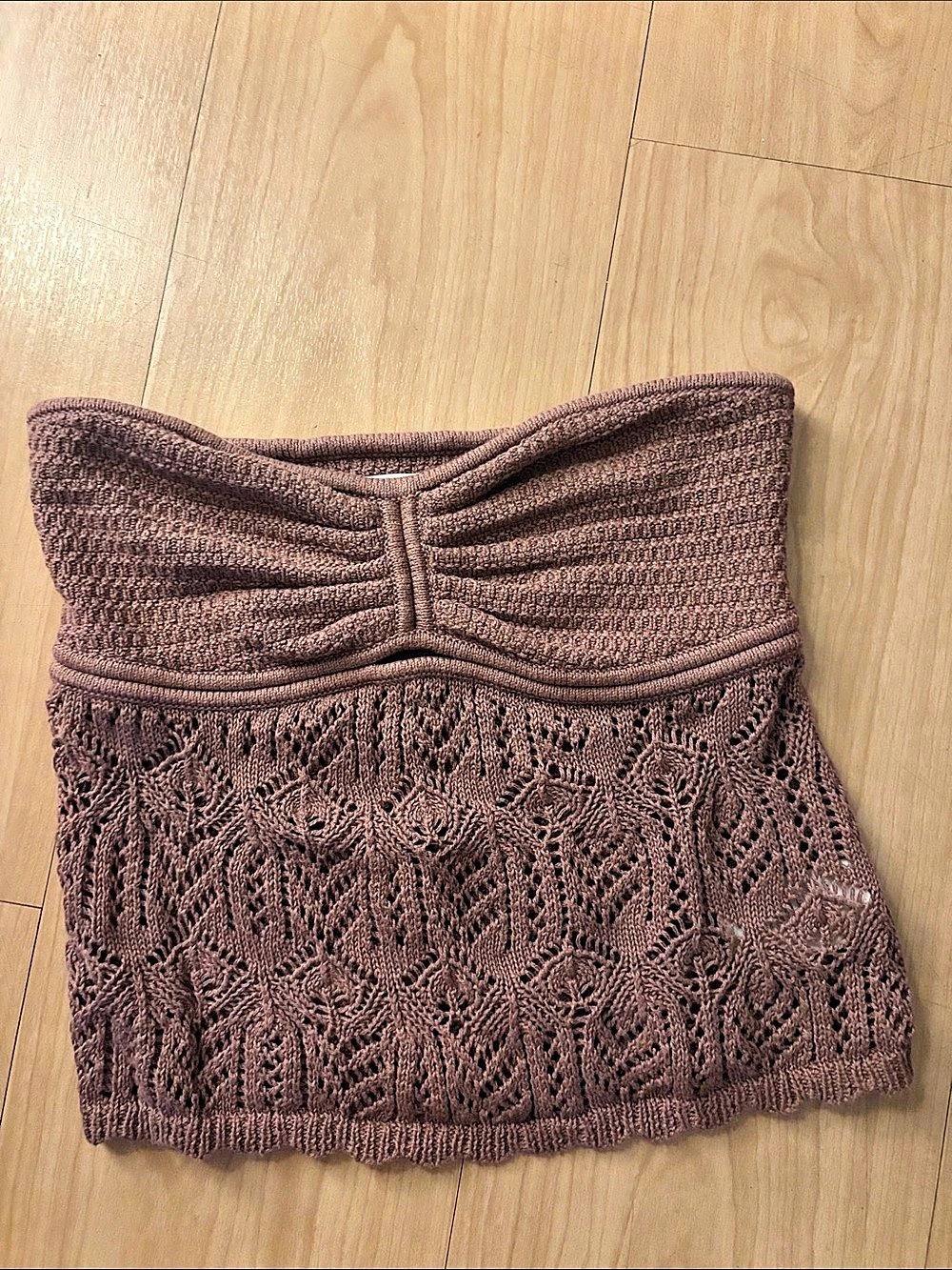 American Eagle Brown Knit Crop Top Size Medium